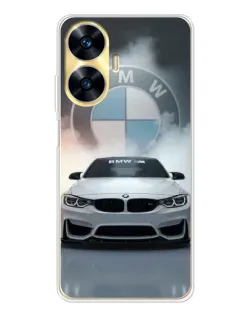 Чохол для Realme C56 з картинкою «BMW в білому диму»
