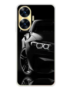 Чохол для Realme C56 з картинкою «Чорна BMW — профіль»