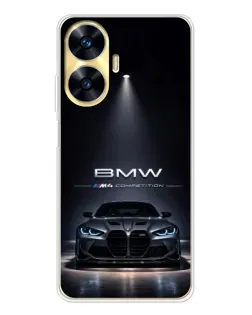 Чохол для Realme C56 з картинкою «BMW крізь нічне місто»