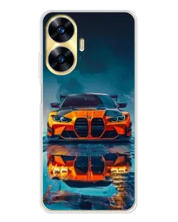 Чохол для Realme C56 з картинкою «BMW — золота емблема»