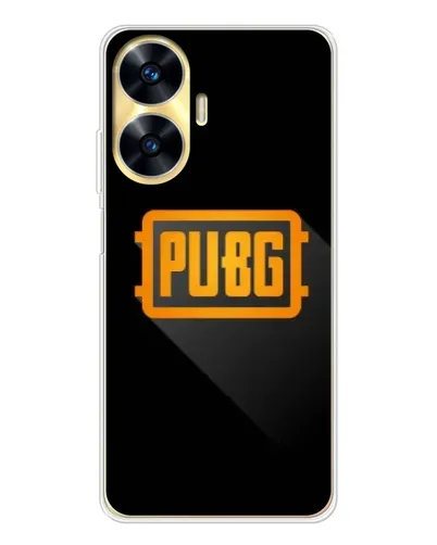 Чехол для Realme C56 с картинкой «PUBG — рамка лого» Чехол для Realme C56 с картинкой «PUBG — рамка лого»