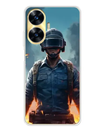 Чехол для Realme C56 с картинкой «PUBG — реалистичный герой» Чехол для Realme C56 с картинкой «PUBG — реалистичный герой»