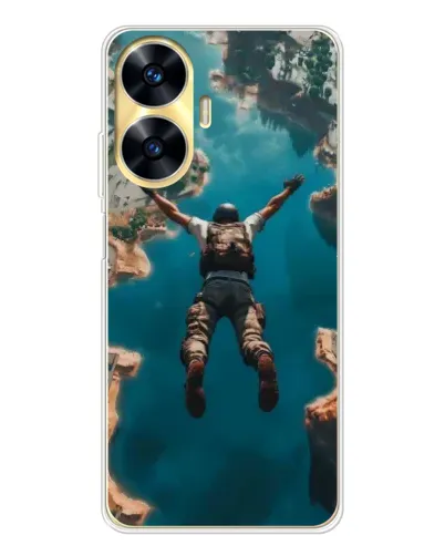 Чехол для Realme C56 с картинкой «PUBG — свободное падение» Чехол для Realme C56 с картинкой «PUBG — свободное падение»