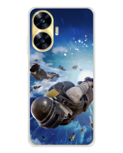 Чехол для Realme C56 с картинкой «Десант PUBG — прыжок» Чехол для Realme C56 с картинкой «Десант PUBG — прыжок»