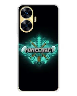 Чохол для Realme C56 з картинкою «Minecraft Diamond лого» Чохол для Realme C56 з картинкою «Minecraft Diamond лого»