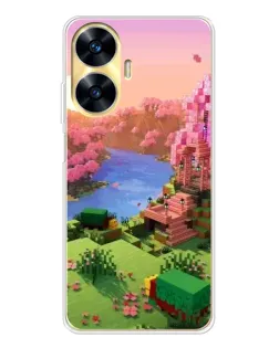 Чохол для Realme C56 з картинкою «Рожеве дерево Minecraft» Чохол для Realme C56 з картинкою «Рожеве дерево Minecraft»