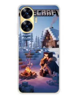 Чохол для Realme C56 з картинкою «Зимовий Minecraft» Чохол для Realme C56 з картинкою «Зимовий Minecraft»