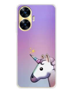 Чехол для Realme C56 с картинкой «Единорог градиент» Чехол для Realme C56 с картинкой «Единорог градиент»