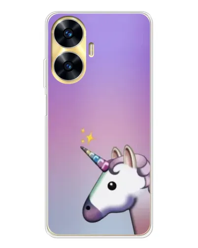 Чехол для Realme C56 с картинкой «Единорог градиент» Чехол для Realme C56 с картинкой «Единорог градиент»