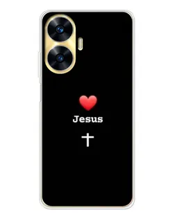 Чехол для Realme C56 с картинкой «Сердце - Jesus» Чехол для Realme C56 с картинкой «Сердце - Jesus»