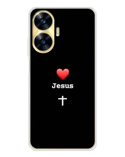 Чехол для Realme C56 с картинкой «Сердце - Jesus» Чехол для Realme C56 с картинкой «Сердце - Jesus»
