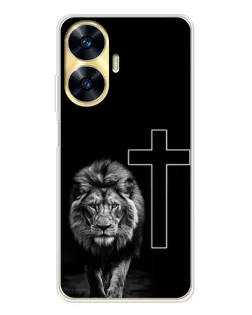 Чехол для Realme C56 с картинкой «Лев и Крест» Чехол для Realme C56 с картинкой «Лев и Крест»