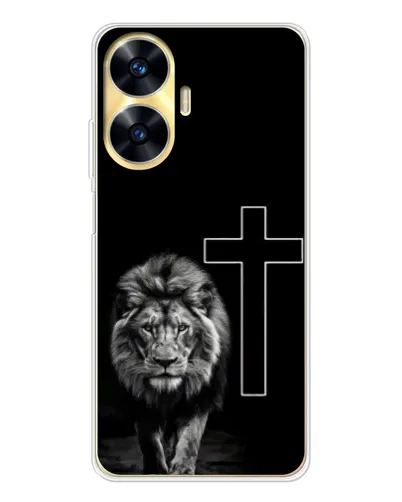 Чехол для Realme C56 с картинкой «Лев и Крест» Чехол для Realme C56 с картинкой «Лев и Крест»