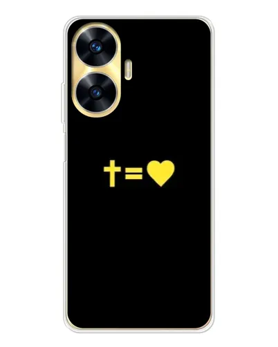 Чехол для Realme C56 с картинкой «Сердце и Крест» Чехол для Realme C56 с картинкой «Сердце и Крест»