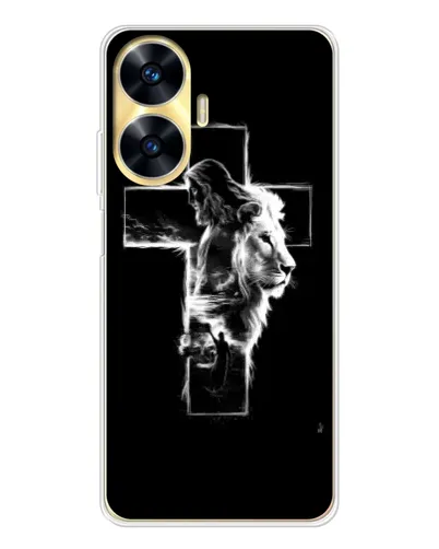 Чехол для Realme C56 с картинкой «Сияющий крест Jesus» Чехол для Realme C56 с картинкой «Сияющий крест Jesus»