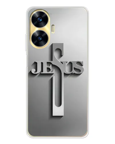 Чехол для Realme C56 с картинкой «Металлический крест Jesus» Чехол для Realme C56 с картинкой «Металлический крест Jesus»