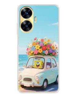 Чехол для Realme C56 с картинкой «Автомобильное путешествие»