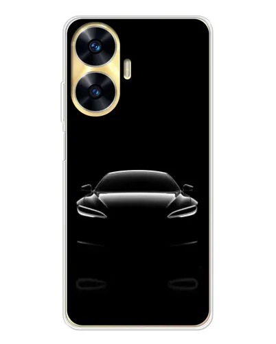 Чехол для Realme C56 с картинкой «Силуэт Tesla Night» Чехол для Realme C56 с картинкой «Силуэт Tesla Night»