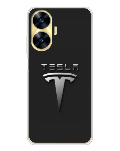 Чехол для Realme C56 с картинкой «Стальной логотип Tesla» Чехол для Realme C56 с картинкой «Стальной логотип Tesla»
