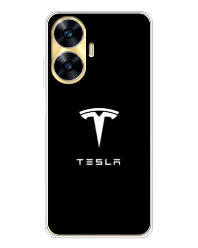 Чехол для Realme C56 с картинкой «Tesla White Logo» Чехол для Realme C56 с картинкой «Tesla White Logo»