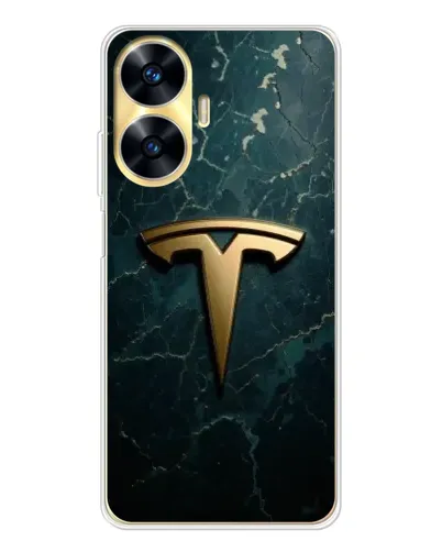 Чехол для Realme C56 с картинкой «Мраморная Tesla Gold» Чехол для Realme C56 с картинкой «Мраморная Tesla Gold»