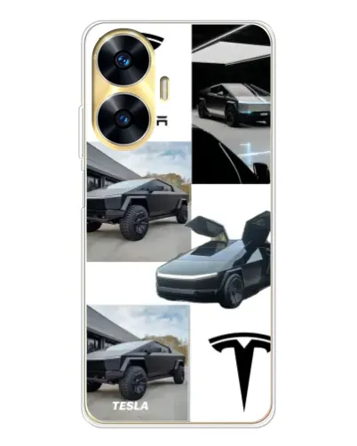 Чехол для Realme C56 с картинкой «Коллаж Cybertruck Tesla» Чехол для Realme C56 с картинкой «Коллаж Cybertruck Tesla»