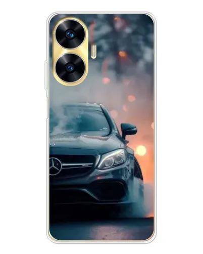 Чехол для Realme C56 с картинкой «Mercedes — ночной город» Чехол для Realme C56 с картинкой «Mercedes — ночной город»