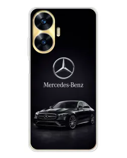 Чехол для Realme C56 с картинкой «Mercedes — решетка радиатора»