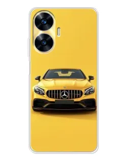 Чехол для Realme C56 с картинкой «Желтый Mercedes GT»