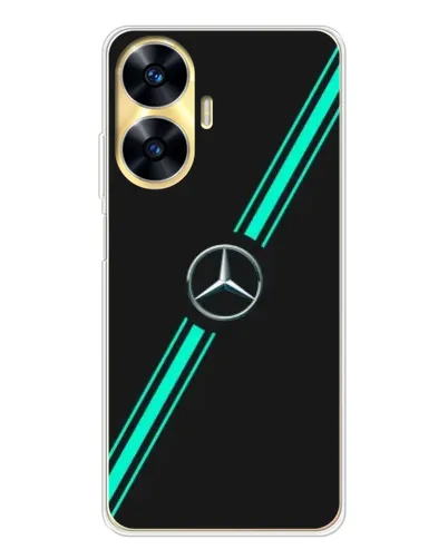 Чехол для Realme C56 с картинкой «Спортивные линии Mercedes» Чехол для Realme C56 с картинкой «Спортивные линии Mercedes»