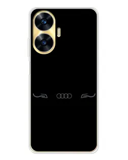 Чехол для Realme C56 с картинкой «Audi — световой подпись» Чехол для Realme C56 с картинкой «Audi — световой подпись»
