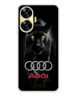 Чехол для Realme C56 с картинкой «Пантера и Audi» Чехол для Realme C56 с картинкой «Пантера и Audi»