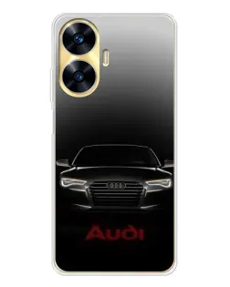 Чехол для Realme C56 с картинкой «Audi — градиентный контур» Чехол для Realme C56 с картинкой «Audi — градиентный контур»