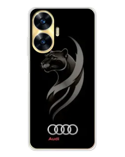 Чехол для Realme C56 с картинкой «Графика — пантера и Audi» Чехол для Realme C56 с картинкой «Графика — пантера и Audi»