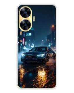 Чехол для Realme C56 с картинкой «Ночной город и Audi» Чехол для Realme C56 с картинкой «Ночной город и Audi»