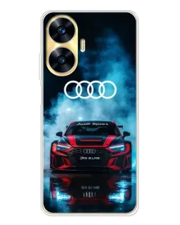 Чехол для Realme C56 с картинкой «Audi Sport — неон» Чехол для Realme C56 с картинкой «Audi Sport — неон»
