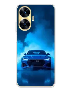 Чехол для Realme C56 с картинкой «Audi — голубая энергия» Чехол для Realme C56 с картинкой «Audi — голубая энергия»