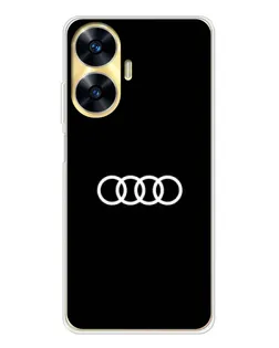 Чехол для Realme C56 с картинкой «Audi White Logo» Чехол для Realme C56 с картинкой «Audi White Logo»