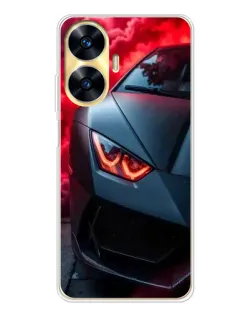 Чехол для Realme C56 с картинкой «Lamborghini красное сияние» Чехол для Realme C56 с картинкой «Lamborghini красное сияние»