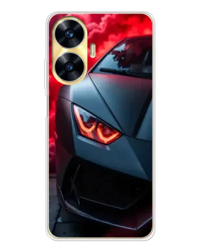 Чехол для Realme C56 с картинкой «Lamborghini красное сияние»