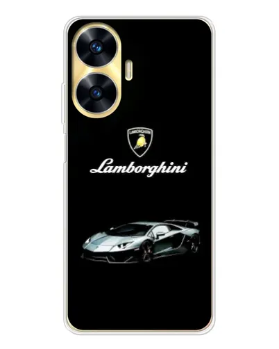Чехол для Realme C56 с картинкой «Логотип Lamborghini классика»