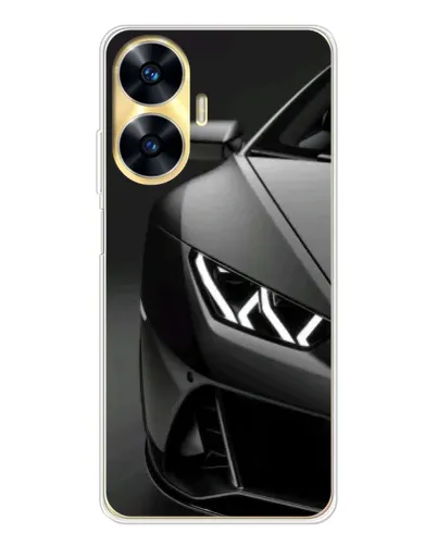 Чехол для Realme C56 с картинкой «Lamborghini фары детализация»