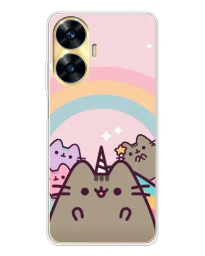 Чехол для Realme C56 с картинкой «Единорог Pusheen» Чехол для Realme C56 с картинкой «Единорог Pusheen»