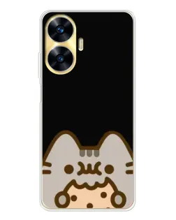 Чохол для Realme C56 з картинкою «Пушин на чорному»
