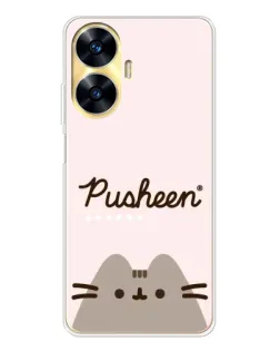 Чохол для Realme C56 з картинкою «Pusheen логотип»