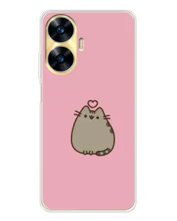 Чохол для Realme C56 з картинкою «Pusheen серце»