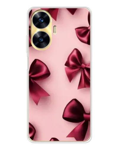 Чехол для Realme C56 с картинкой «Бордовый атлас»