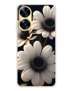Чехол для Realme C56 с картинкой «Белые маргаритки макро» Чехол для Realme C56 с картинкой «Белые маргаритки макро»