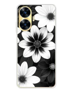 Чехол для Realme C56 с картинкой «Монохромные астры» Чехол для Realme C56 с картинкой «Монохромные астры»