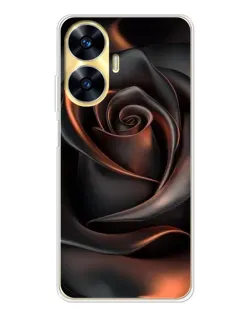 Чехол для Realme C56 с картинкой «Шелковая черная роза» Чехол для Realme C56 с картинкой «Шелковая черная роза»
